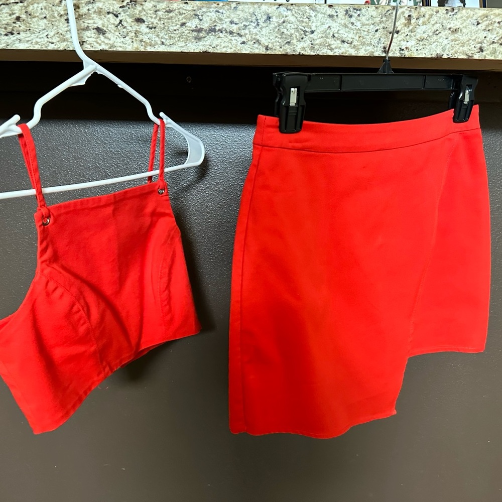 Set from Super Down for Revolve , size Small , color red orange bright